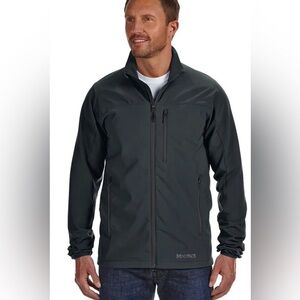 Marmot Men's Tempo M3 Softshell Full Zip Jacket Sz L Black Water Repellent READ